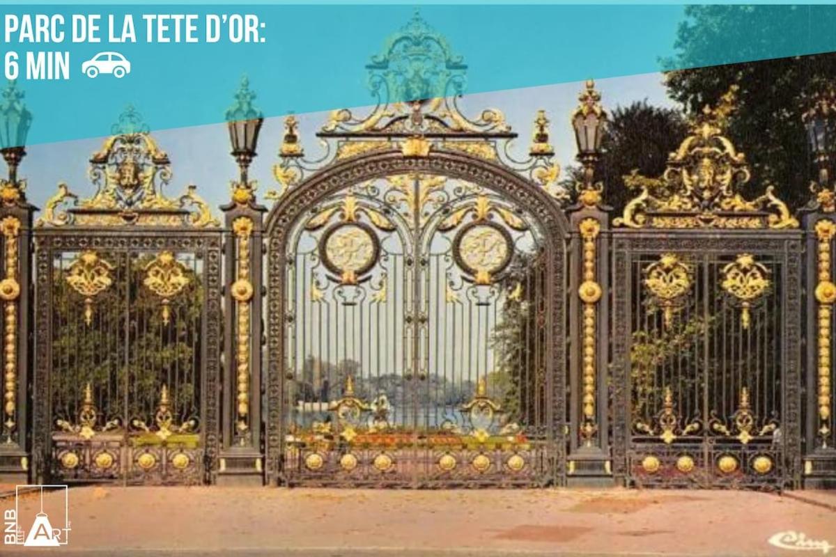 Appartement Le Massena D'or, Calme, Metro, Et Parc Tete D'or *