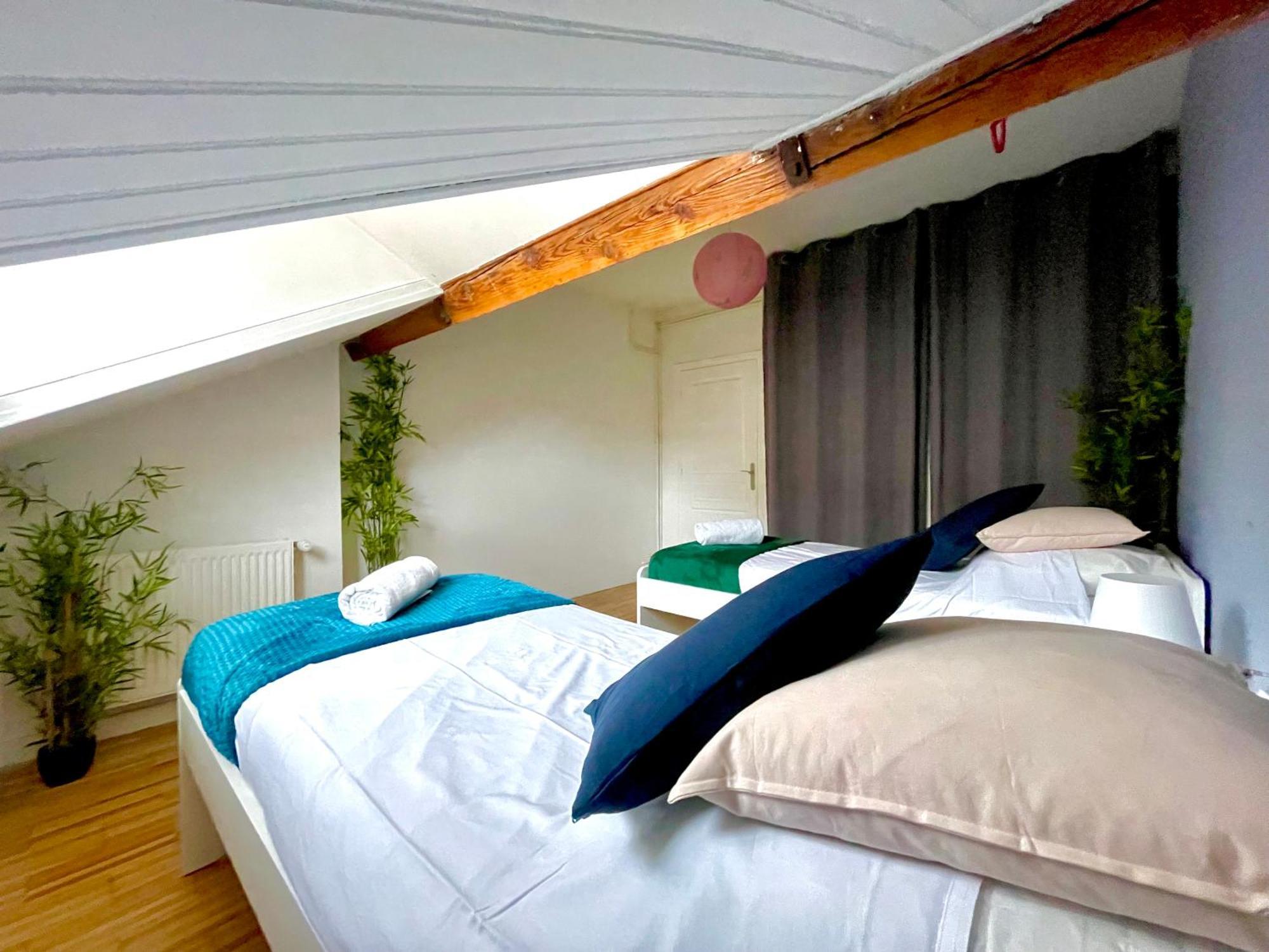 Bngo I Le Spacieux I 9 Personnes, Climatisation, Parking Gratuit, 3 Chambres, 6 Lits, Gare Partdieu, Centre De Appartement