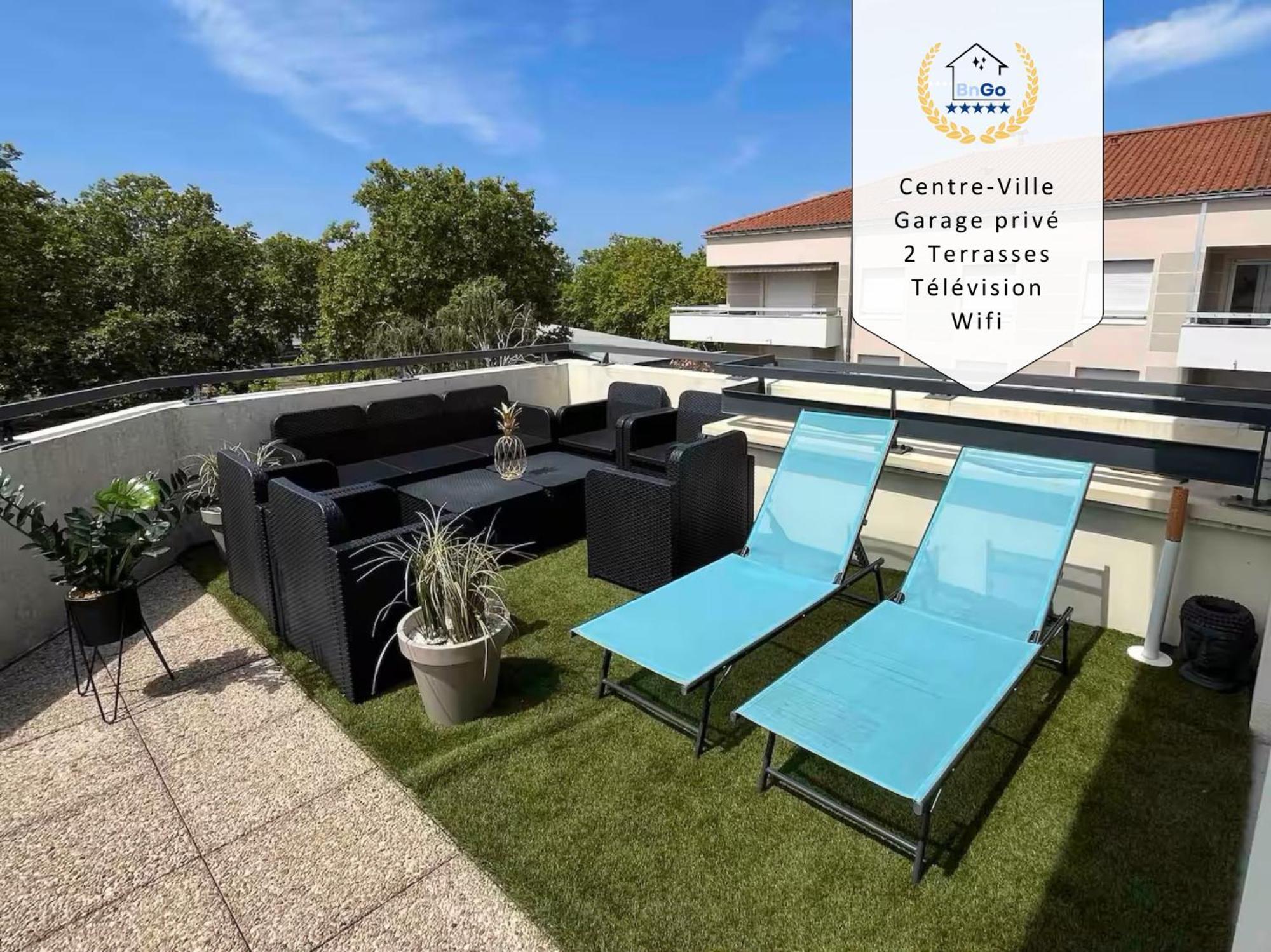 Bngo I Immense Rooftop I 2 Chambres, 4 Places Parkings, 2 Immenses Terrasses, 8 Personnes * Lyon