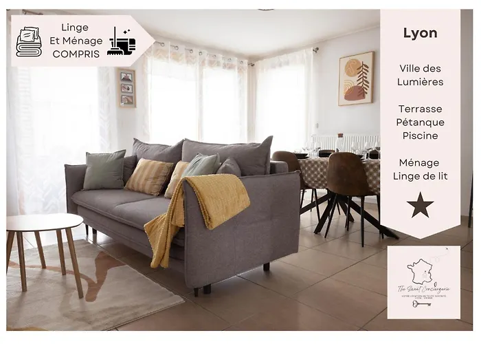 Appartement Le Joliot Curie 4-6 Pers A Lyon - Eurexpo - Ldlc Arena - Groupama Stadium - Eurexpo - 15Mn Lyon