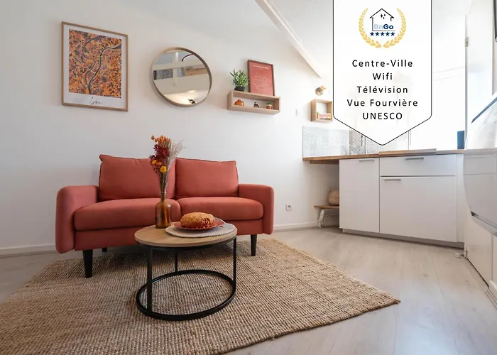 Bngo I L\'Elegant I Duplex Croix-Rousse Vue Sur Fourviere, 2 Personnes, Cosy Et Moderne