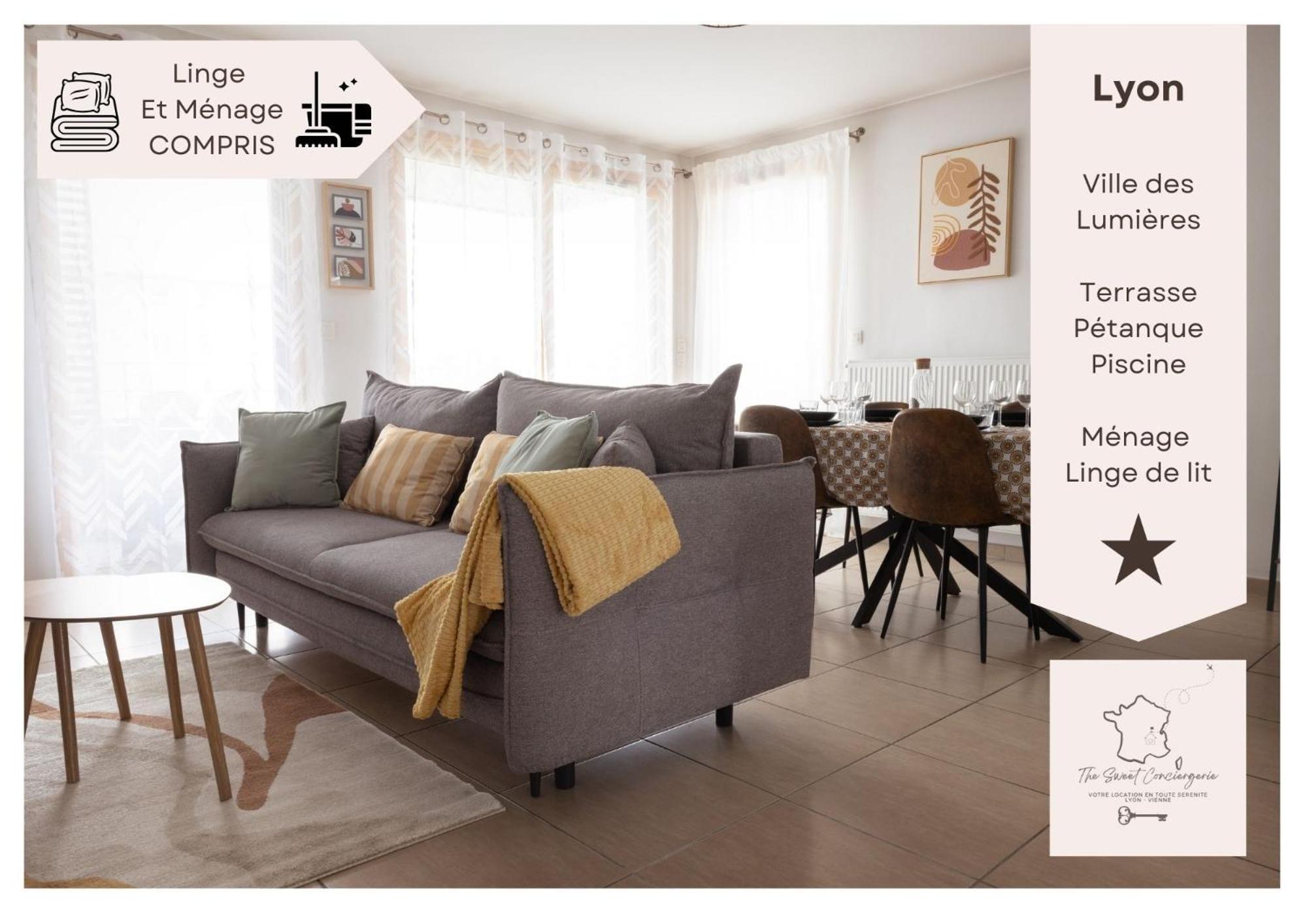 Le Joliot Curie 4-6 Pers A - Eurexpo - Ldlc Arena - Groupama Stadium - Eurexpo - 15mn Appartement