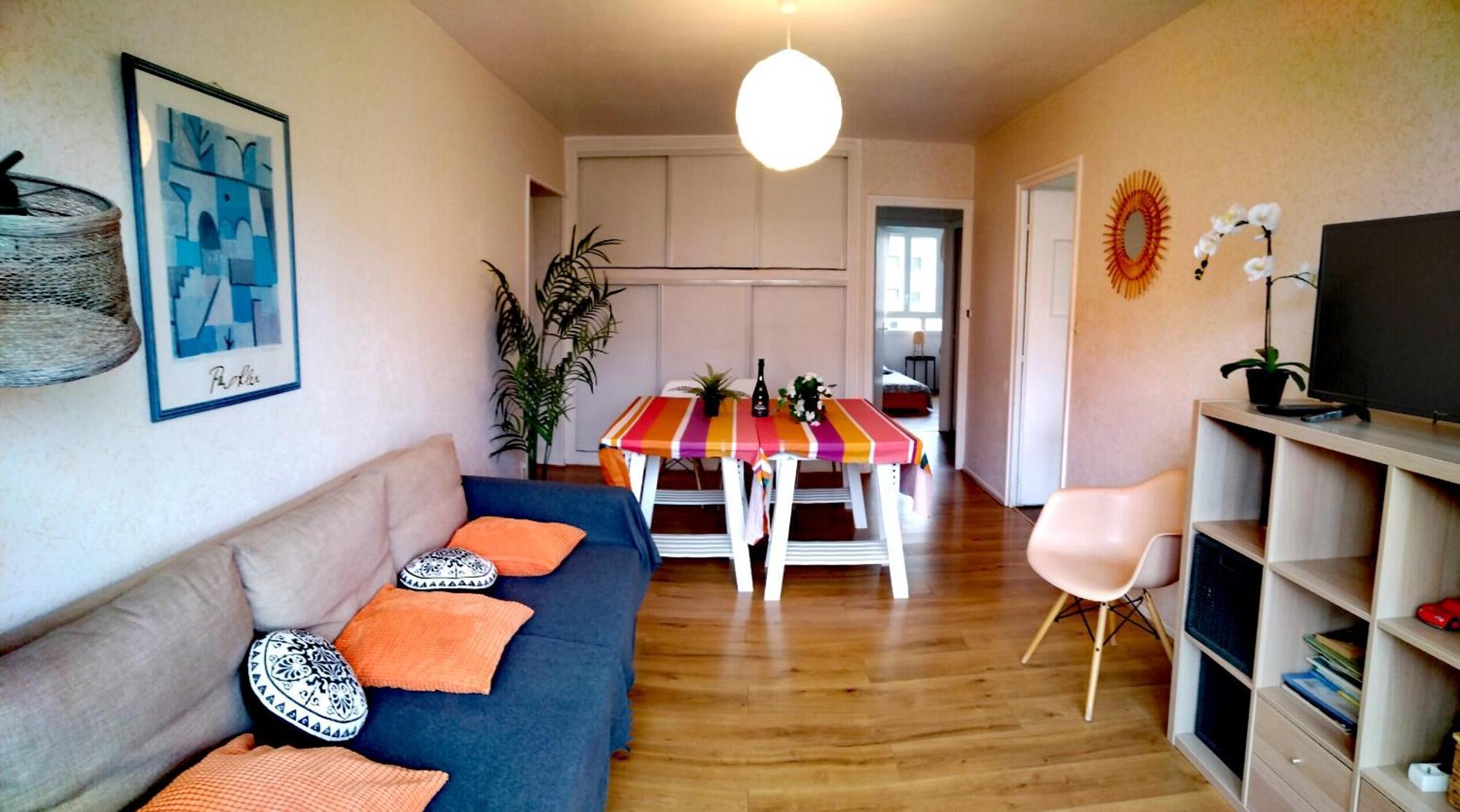Du Parc Fleuri De Coeur Lyon8 Pkg Free 95m2 Apartment
